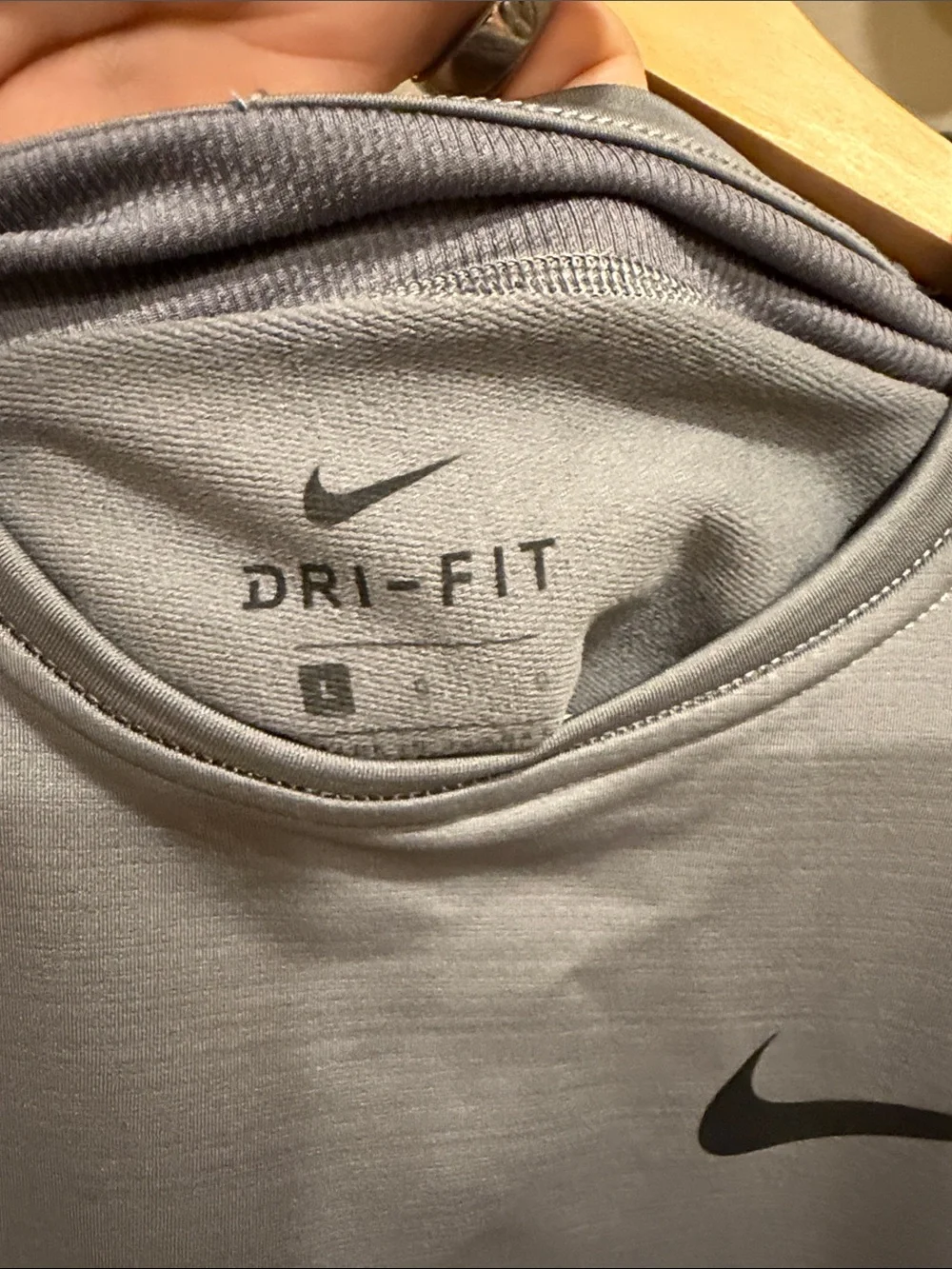 Nike Long Sleeve Crew Neck Performance Shirt - Gray
